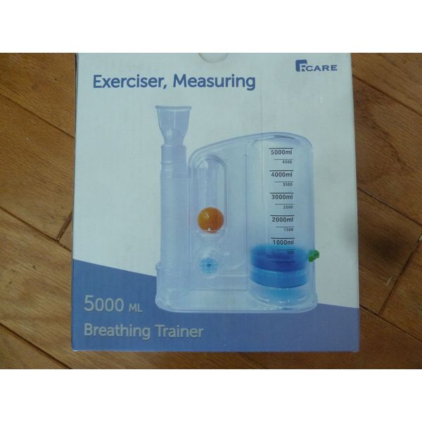 RCare Exerciser Measuring 5000mL Breathing Lung Trainer for Adults