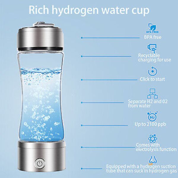 420ML Portable Hydrogen Water Bottle Generator Hydrogen Water Machine Health Cup