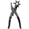 General Tools Leather Hole Punch Tool - 6 Multi-Hole Sizes for Leather, Rubber,