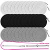 30PCS Drawstring Cords Replacement Drawstrings, 57 Inch Replacement Drawstring with 3 Pieces Drawstring Threader Tool, Reusable Drawstring for Sweatpants Shorts Pants Jackets Coats