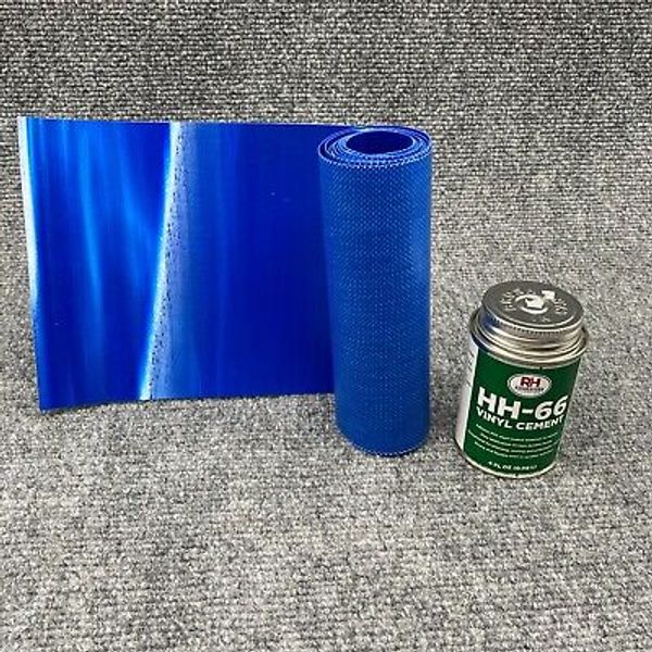 Bounce House Patch Kit 6" x 5ft Marble Blue Vinyl 4oz Cement DIY Commercial