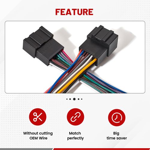 RED WOLF Radio Wiring Harness w/Antenna Adapter Compatible with 2006-2013 GM GMC Sierra Chevy Impala Buick Cadillac Install Aftermarket Stereo CD Player Receiver Wire Cable Adapter