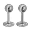 Sourcingmap Wardrobe Pipe Bracket, 25mm Dia, 85mm Height, Wall Mounted Rail Rod Supports Socket 2pcs