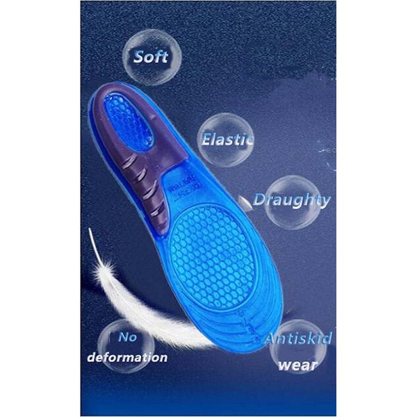 Schoe Gel Active Work Insoles for Men and Woman, Orthopaedic Breathable, Massage Memory Insole, Arch Support Insole, Plantar Fasciitis Insoles, Orthotic Insoles, Arch Support Insoles, (Small)