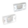 Loops 25mm Deep Double Hole to Single Surface Mount Back Box - Gang Adapter/Converter