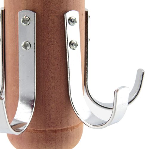 HANGERWORLD Swivel Belt Hanger Premium Cedar Wood Accessory Wardrobe Organiser Chrome Metal Hooks