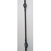 48" SOLID IRON DOUBLE BASKET WITH TWIST BALUSTER STAIR RAIL BLACK *****NEW****