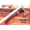 NOORAKI 14" Camping Axe Hatchet Tomahawk | Handmade Damascus Carbon Steel Hunting Viking Axe, Chopping Axe, Throwing Axe, Gardening & Bushcraft Axe for Outdoor Wood | Viking Gifts for Men with Sheath