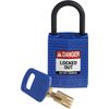 SafeKey Compact Padlock, 33mm x 67mm x 19mm, Blue