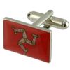PAIR Isle of Man Flag Cufflinks Select Gift Pouch