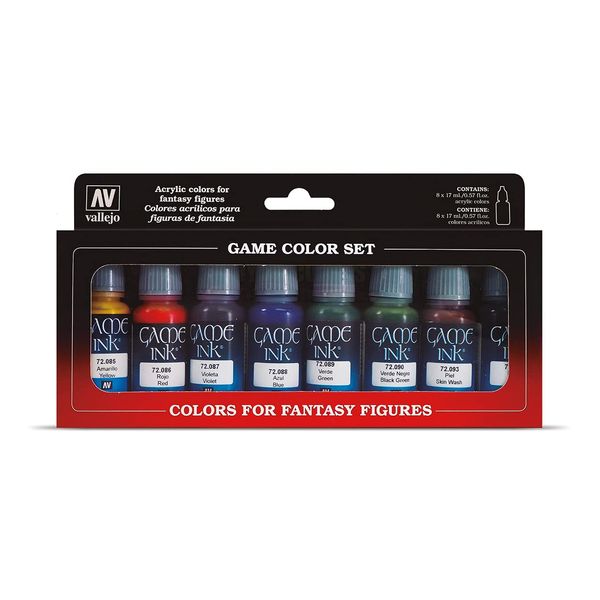 Vallejo (Game Colour Games Ink Colour Set - Assorted Colours (Pack of 8)
