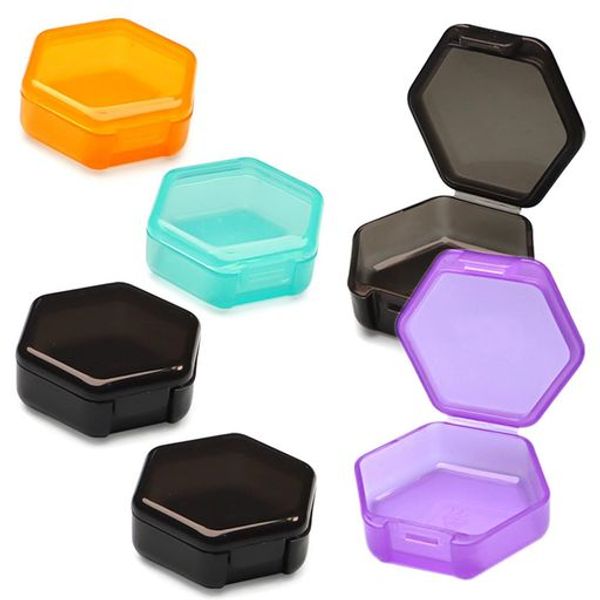 GETRAYS Mini Pill Case 6 Pcs, Moisture Proof Portable Medicine Case Tablet Supplement Case, Transparent Visible Jewelry Storage Box Travel/Outing Small Item Case Portable Earplug Case Prevents Forgetting to Take Pills Habit Medicine Box Small Pill Holder