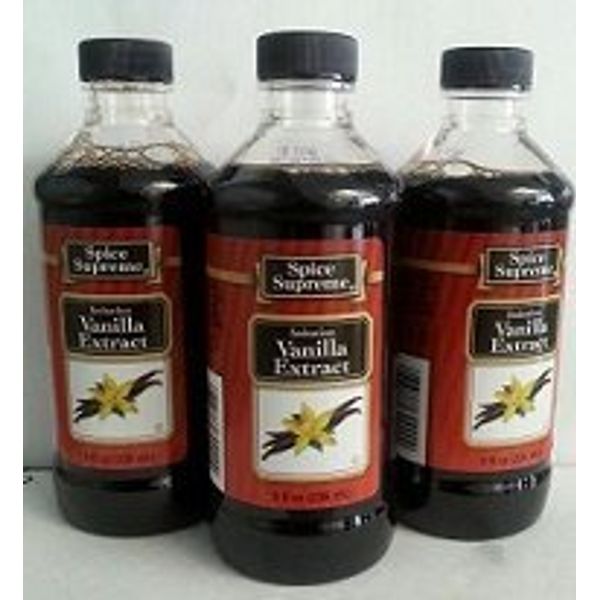 Spice Supreme Vanilla Extract, Imitation, 8-ounce (Pack of 3)