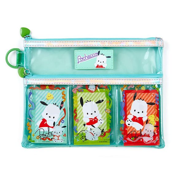 Sanrio 931713 Pochacco 2-Tier Pouch with 3 Cards and 3 Transparent Sheets (Cute Customized)