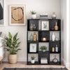 12 Cube Storage Open Shelf Bookcase Display Compartments Organizer Cabinet Black
