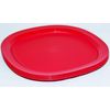 Tupperware Set of 4 Microwave Luncheon Plates 9.5" Square Red