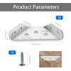 10 Pack Stainless Steel Corner Brackets with Screws, Angle Corner Brackets NEW