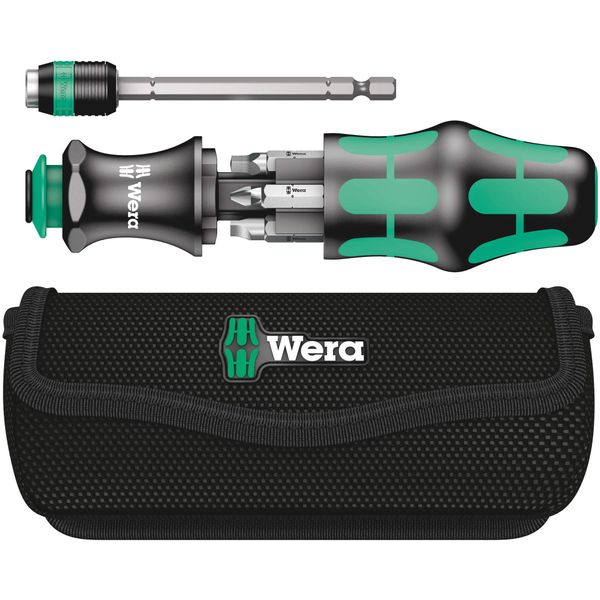 Wera - 5051025001 KK 26 7-In-1 Bitholding Screwdriver with Removable Bayonet Blade (SL/PH/SQ) Silver