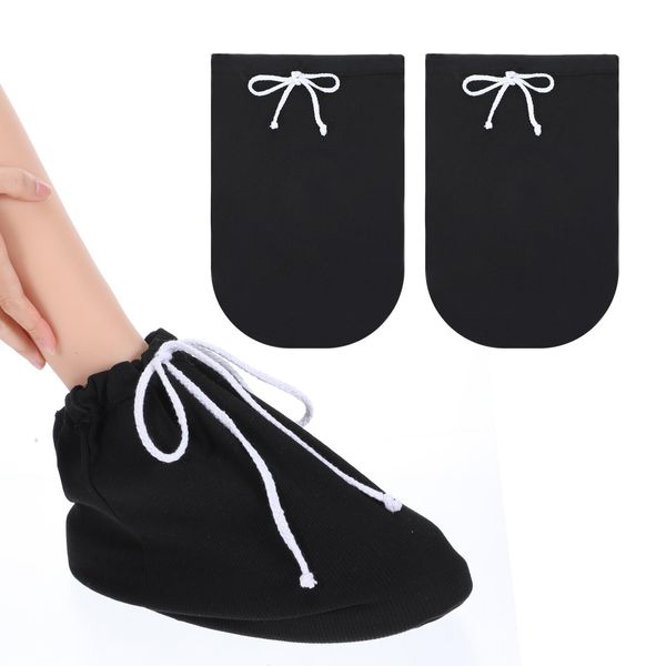 2Pcs Leg Cast Cover Below the Knee Leg Cast Sock Cover Warm Foot Cast Sleeve Below the Knee Adjustable Drawstring Cast Protector Washable Adjustable Plaster Stocking Protective for Men Women Ankle
