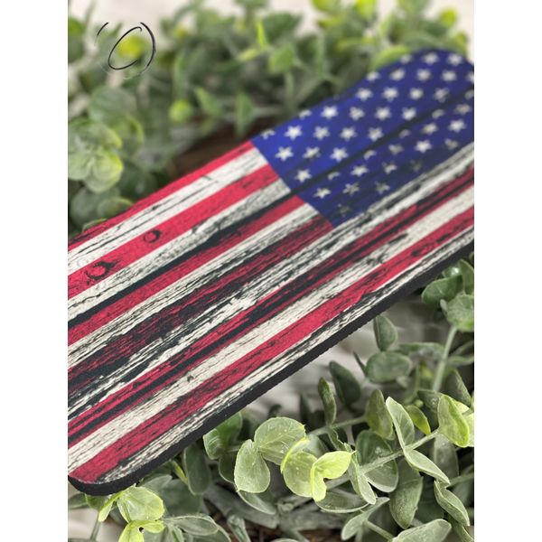 Distressed American Flag Slap Wrap Can Cooler