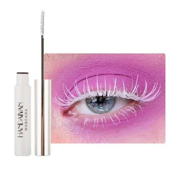 White Mascara,Waterproof Color Mascara Eye Makeup Fast Dry Eyelashes Curling Lengthening Eye Lashes (02)