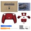 eXtremeRate Scarlet Red Back Paddle Programmable Rise Remap Kit for PS5 Controller BDM-010 Upgrade Board Redesigned Back Shell & Back Button Attachment for PS5 Controller, Controller Not Included