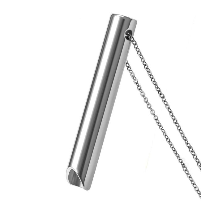 jagosen Breathlace Stop Smoking Necklace Stainless Steel Breathing Necklace Stop Vaping Quit Smoking Necklace for Women Men