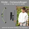BSW-Flitzebogen Children's Bow Compound Bow Set Beginner Bow Archery 5-10 Years (Black)