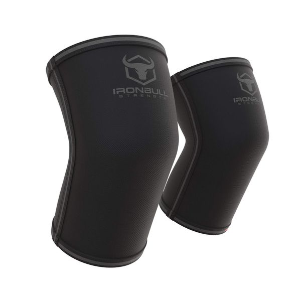 Elbow Sleeves 5mm (1 Pair) - High Performance Elbow Sleeve Support for Weightlifting, Weight Training & Powerlifting - Best Compression Straps - for Men and Women (X-Large, Black/Black)