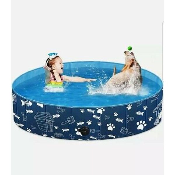 Unido Foldable Dog Pet Pool for Kids Cats, Kiddie Pool Toys