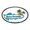 CafePress Boca Grande Surf Design. Oval Car Bumper Sticker