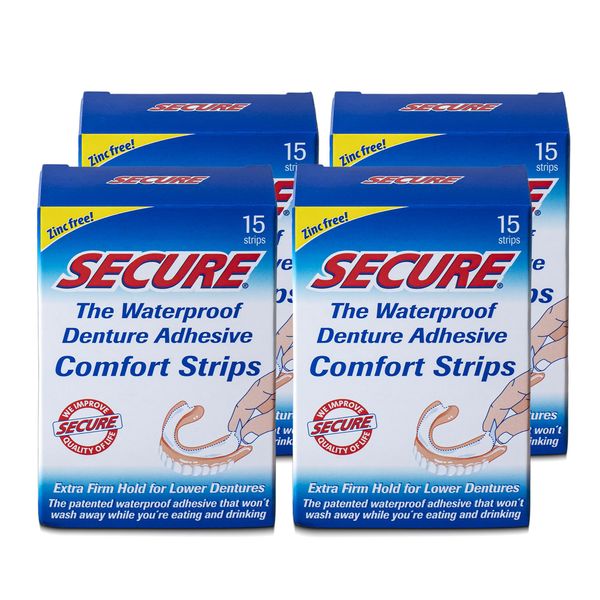 Secure Denture Adhesive Strips 15 ea by Secure