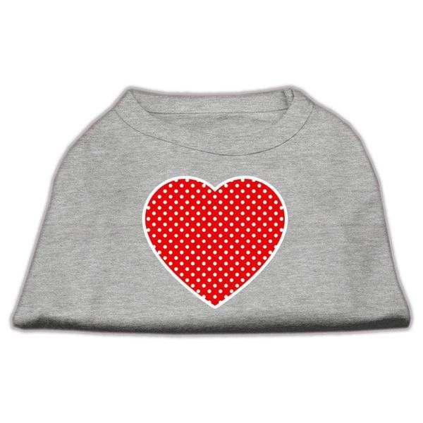 Mirage Pet Products Red Swiss Dot Heart Screen Print Shirt, XX-Large, Black