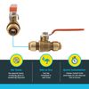SharkBite 22222-0000LF Brass Push Ball Valves, 1/2