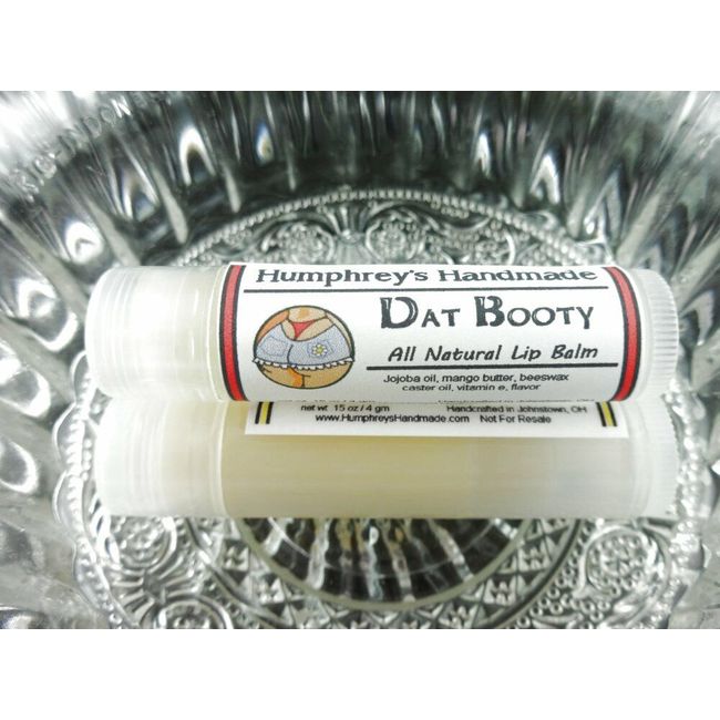 DAT BOOTY Lip Balm, Raspberry Flavor Gift Funny Stocking Stuffer Handcrafted