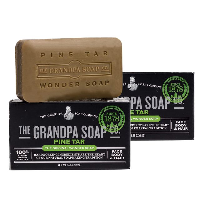 The Grandpa Soap Company Epsom Salt Soda Deep Cleanse Bar Soap 4.25 Oz Pack  of 3