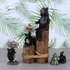 Novelty Shelf Sitters with Dangling Legs for Home décor (Brown)