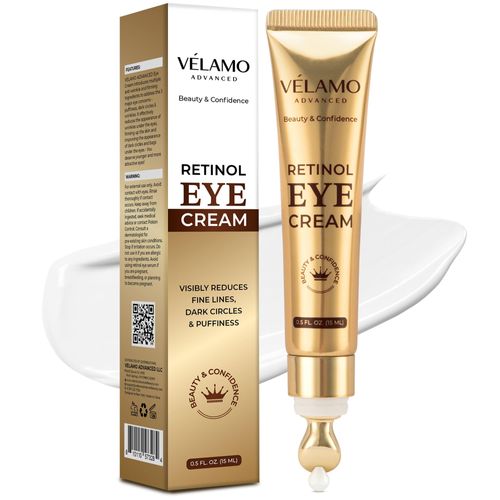 Rapid Reduction Retinol Eye Cream: Advanced Formula Anti Aging Visibly Reduces Under-Eye Bags Wrinkles Dark Circles Fine Lines & Crow's Feet - Instant Face Lifting Cream Tightening Firming(Gold 15g)