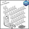 40PCS L Bracket Corner Brace Small L Brackets for Wood, Metal Corner Bracket, St