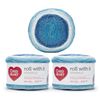 Red Heart Roll with It Sparkle Yarn, 3 Pack, Krystal 3 Count