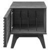Modway Render Wood & Vinyl Record Display Stand with Hinged Door in Charcoal