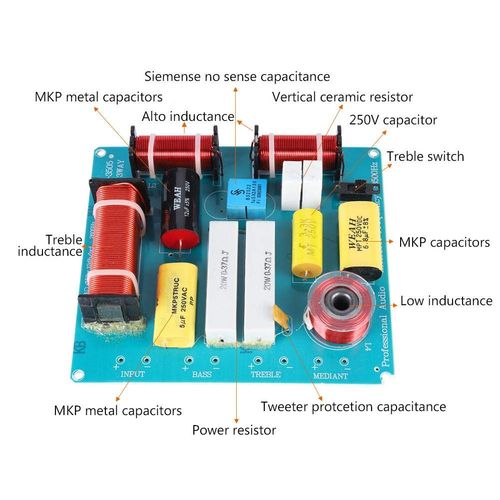 3 Way Speaker Audio Crossover Filters HiFi Frequency Dividers for DIY KTV Stage Speakers