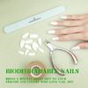 Biodegradable Nail Tips Short Almond Eco-Friendly False Nails Compostable Recycled Material Box Corn Fermentation Artificial Natual