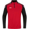 JAKO Kinder Ziptop Performance, Rot/Schwarz, 164