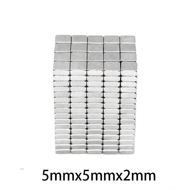 Block Neodymium Magnets N35 5x5x2mm, 20pcs