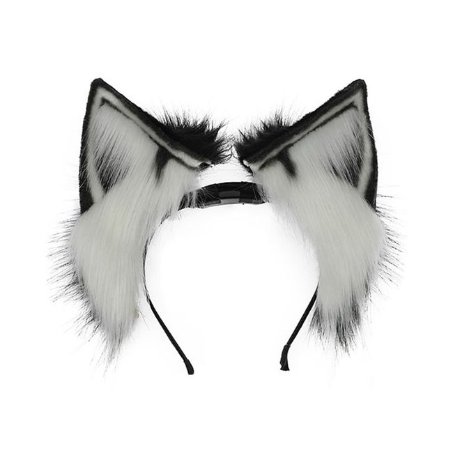 fodtahee Rechargeable animal ears movable cat ears headdress props simulation electric animal ears hair bands