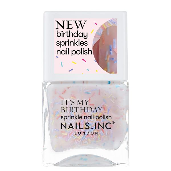 Nails It's My Birthday Sprinkle Nail Polish 14ml, White