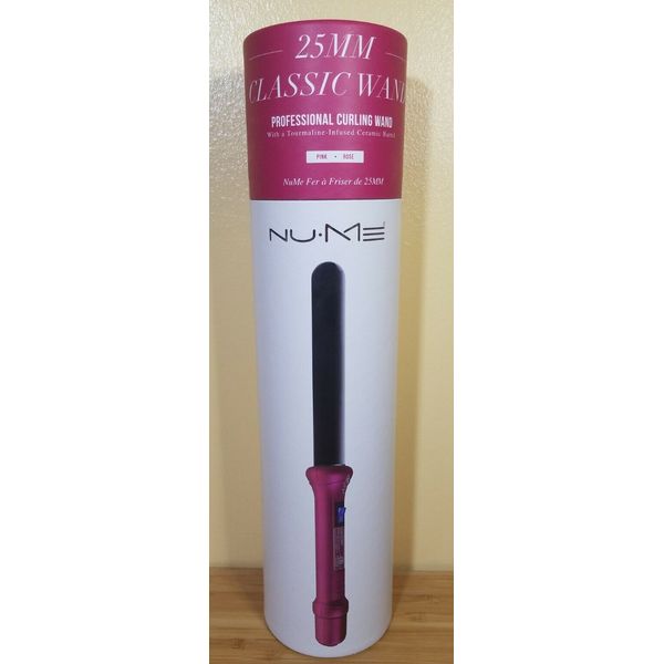 NuMe 25mm 1” Inch Classic Professional Curling Wand Iron Drybar Ceramic Pink New