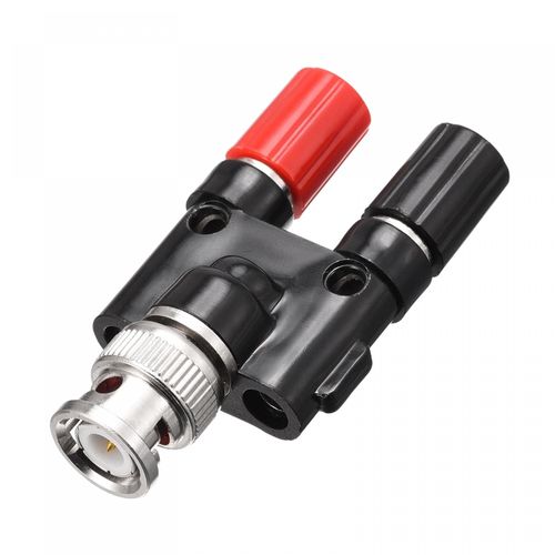 uxcell Terminal Binding Post Amplifier BNC Male to Dual Banana Socket Screw Cable Connector Black Red