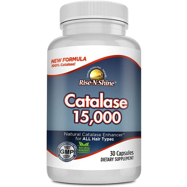 Catalase 15,000 Pure Only Antioxidant Enzyme 30 Capsules Small Acid Resistant